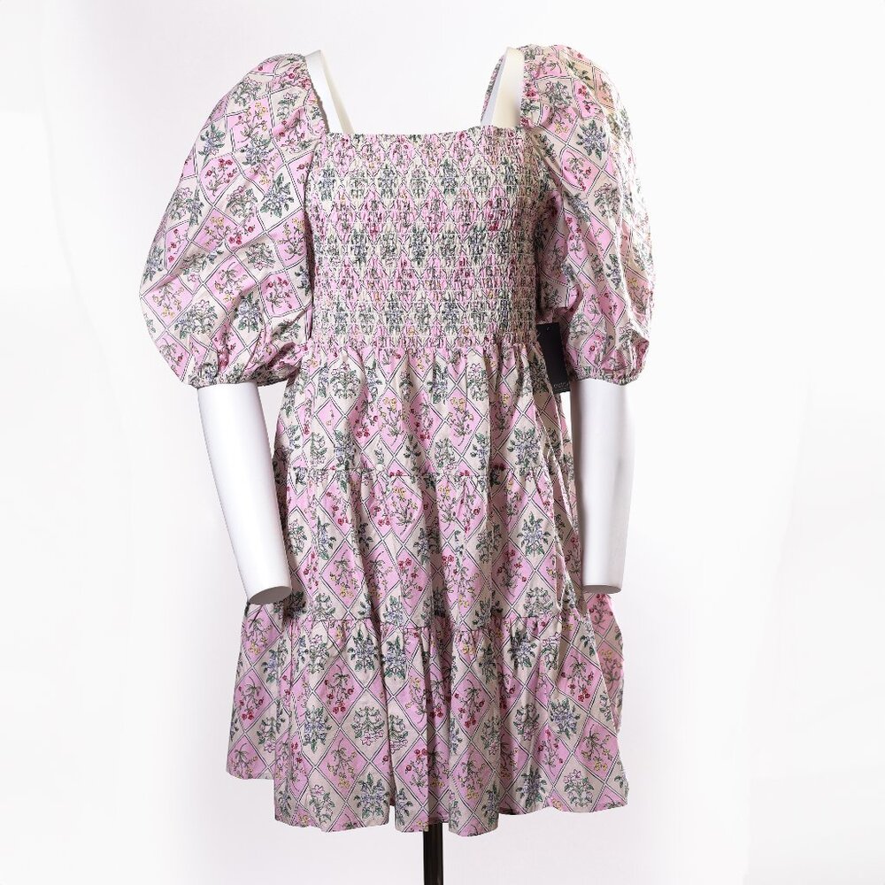 NWT Eloquii Fit and Flare Plus Size Floral Summer Dress in Pink, Size 16